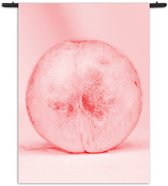 Velours Wandkleed Radijsje Roze Rechthoek Verticaal M (125 X 90 CM) - Wandkleden - Met roedes