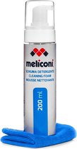 Meliconi 200ml antistatische schuimreiniger met microvezeldoekje - Schermreiniger spray voor beeldscherm van TV Laptop PC monitor Tablet Smartphone - Schermreiniger spray - Screen cleaner kit