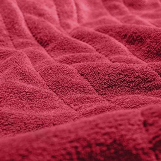 Zacht XXL warmtedeken 200 x 180 cm Bordeaux | elektrische deken met automatische uitschakeling | leefdeken - onderdeken - bovendeken | timerfunctie | 9 temperatuurinstellingen | wasbaar tot 40°C | digitaal display