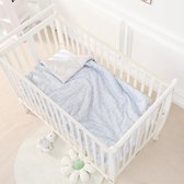 Couverture bébé en coton certifié Oeko-Tex 100 x 75 cm - Couverture réversible douce, respirante et confortable - pour garçons et filles - convient pour une pièce dont la température est de 18 à 22 °C