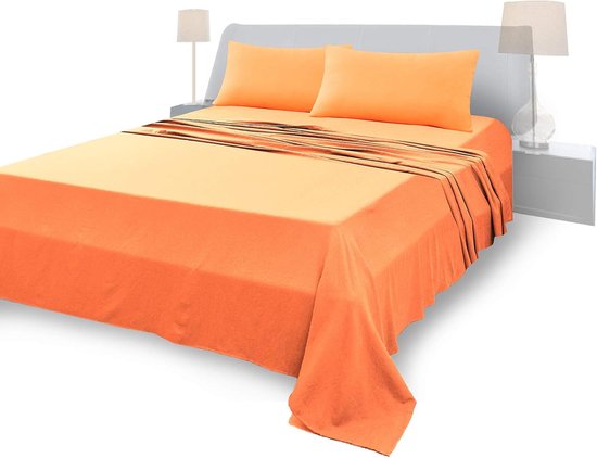 Parure de lit pour lit simple 100% coton, lit simple 180 x 200 cm, draps  250 x 280 cm