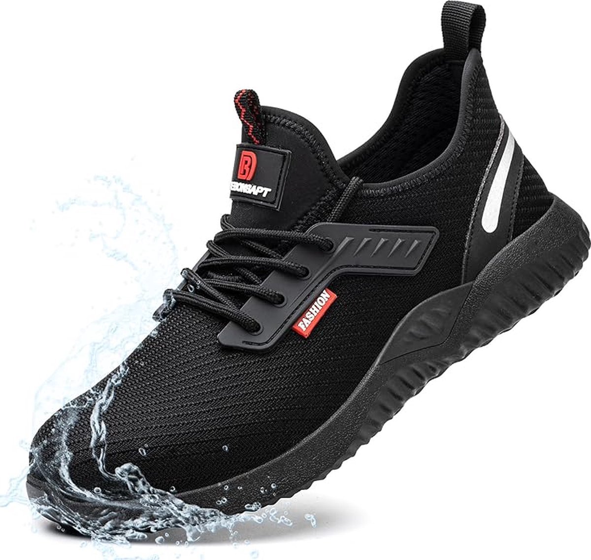 ZVC Werkschoenen voor dames en heren, licht, ademend, beschermende schoenen met stalen neus, sportieve sneakers, zwart, 44 EU ZVC Werkschoenen voor dames en heren, licht, ademend, beschermende schoenen met stalen neus, sportieve sneakers, zwart, 44 EU