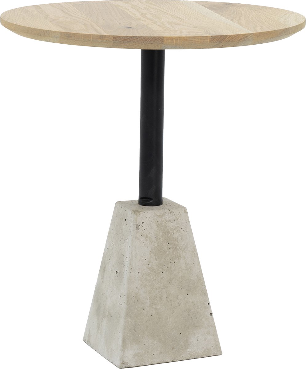 Spinder Design Bijzettafel Flavour - Beton / Eiken - ø 40