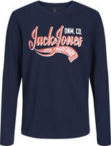 JACK & JONES JUNIOR JJELOGO TEE LS ONECK 2 COL AW23 NOOS JNR Garçons T-Shirt - Navy Blazer - Taille 164
