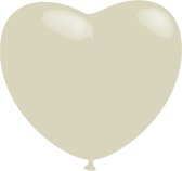 Hart ballonnen ivoor wit 30cm / 12" latex - zak 100 ballonnen