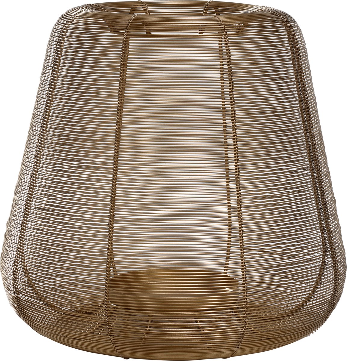PTMD COLLECTION PTMD Jaden Windlicht XL - 40 x 40 x 39- Ijzer - Goud