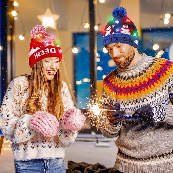 Bonnet De Noël Tricoté, Bonnet De Père Noël Pour Femme