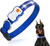 LED Halsband Hond | Luxe Led verlichte honden halsband oplaadbaar Blauw waterdicht