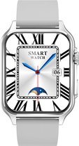 Tijdspeeltgeenrol N-80 Grijs - Waterdicht IP67 - Stappenteller - Tracker - Smartwatch Android - Smartwatch IOS
