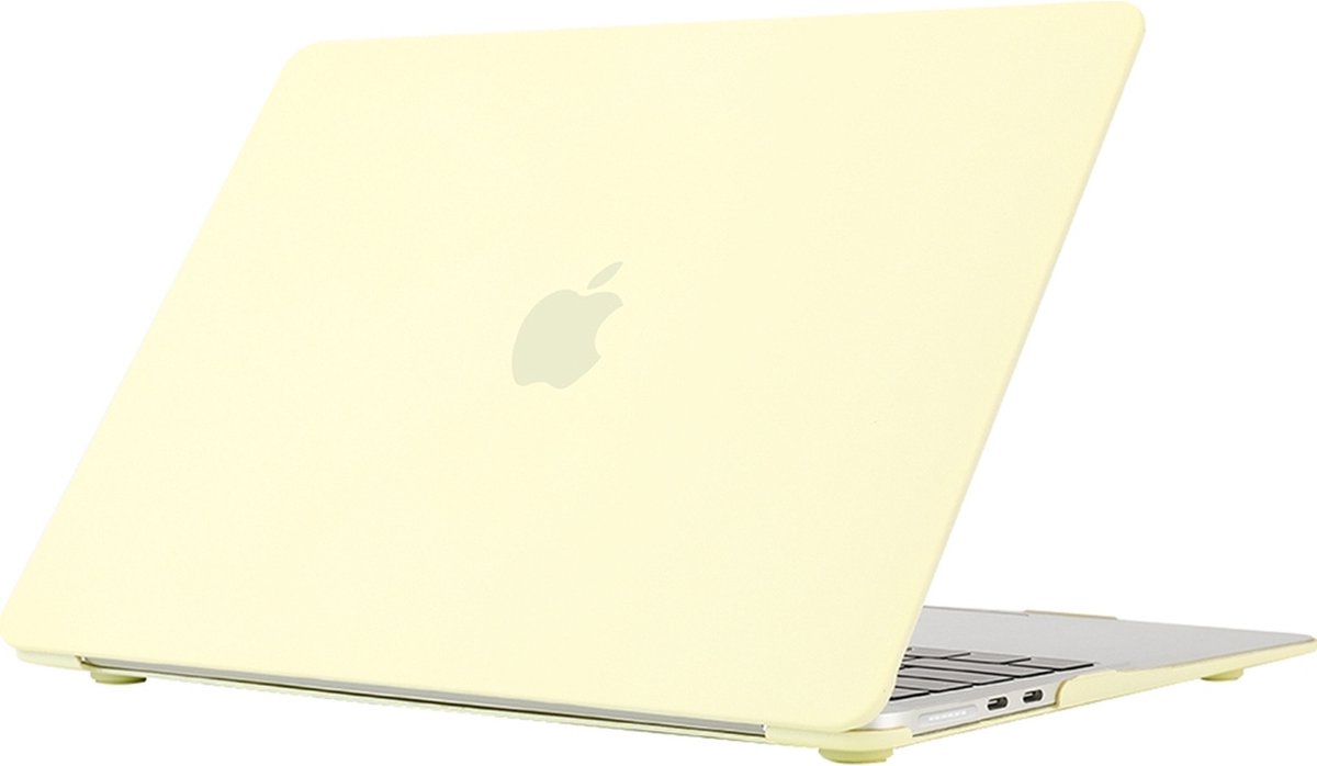 Mobigear - Laptophoes geschikt voor Apple MacBook Air 15 Inch (2023-2024) Hoes Hardshell Laptopcover MacBook Case | Mobigear Cream Matte - Geel - Model A2941