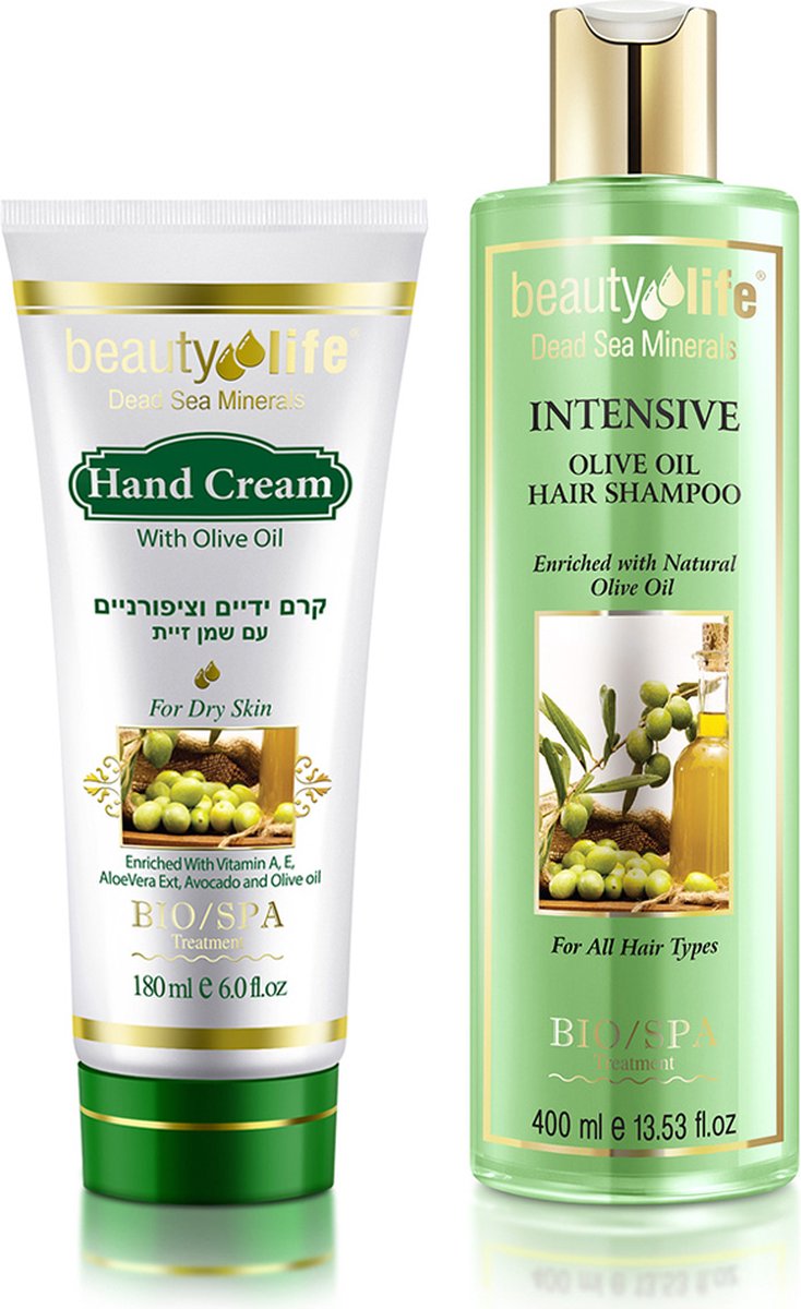 Olijfolie shampoo + Olijfolie handcrème
