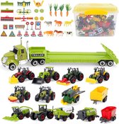 Ensemble de Jouets tracteurs - Tracteurs - Tracteurs avec remorques - Véhicules Jouets - Véhicule et Accessoires de vêtements pour bébé 31 pièces avec godet - Ferme