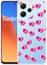 Cazy Hoesje geschikt voor Xiaomi Redmi 12 4G Hartjes Zonnebrillen