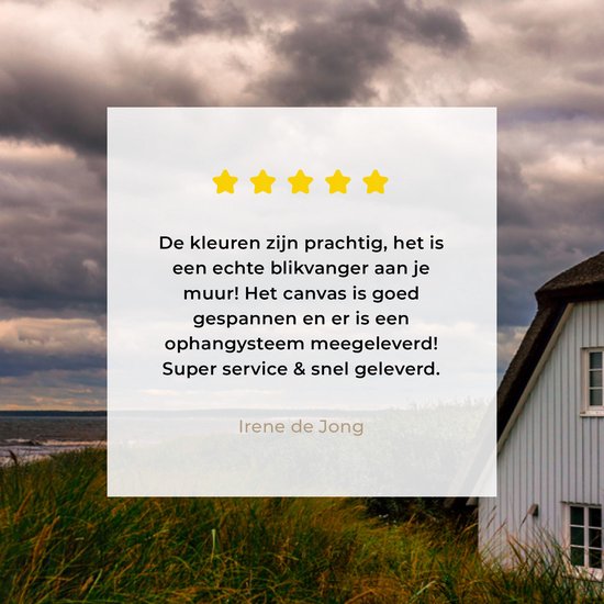 Maison dans les dunes au bord de la mer Baltique toile 140x90 cm - Tirage photo sur toile (Décoration murale salon / chambre) / Mer et plage