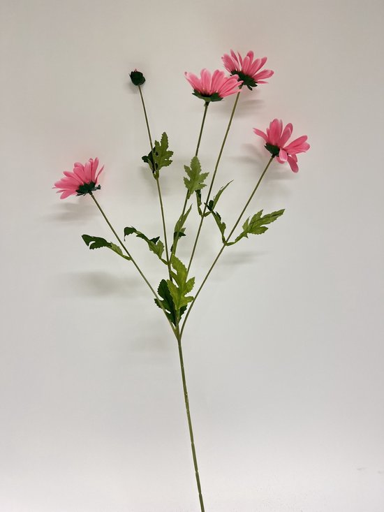 Zijden kunstbloem Margriet | Roze | Lengte 75 centimeter