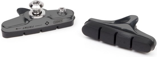 Foto: Elvedes race remblokken 55mm aluminium cartridge geschikt voor shimano velgremmen per paar