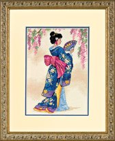 Dimensions Elegant Geisha - Borduurpakket - 13 x 18 cm - DIY pakket volwassenen