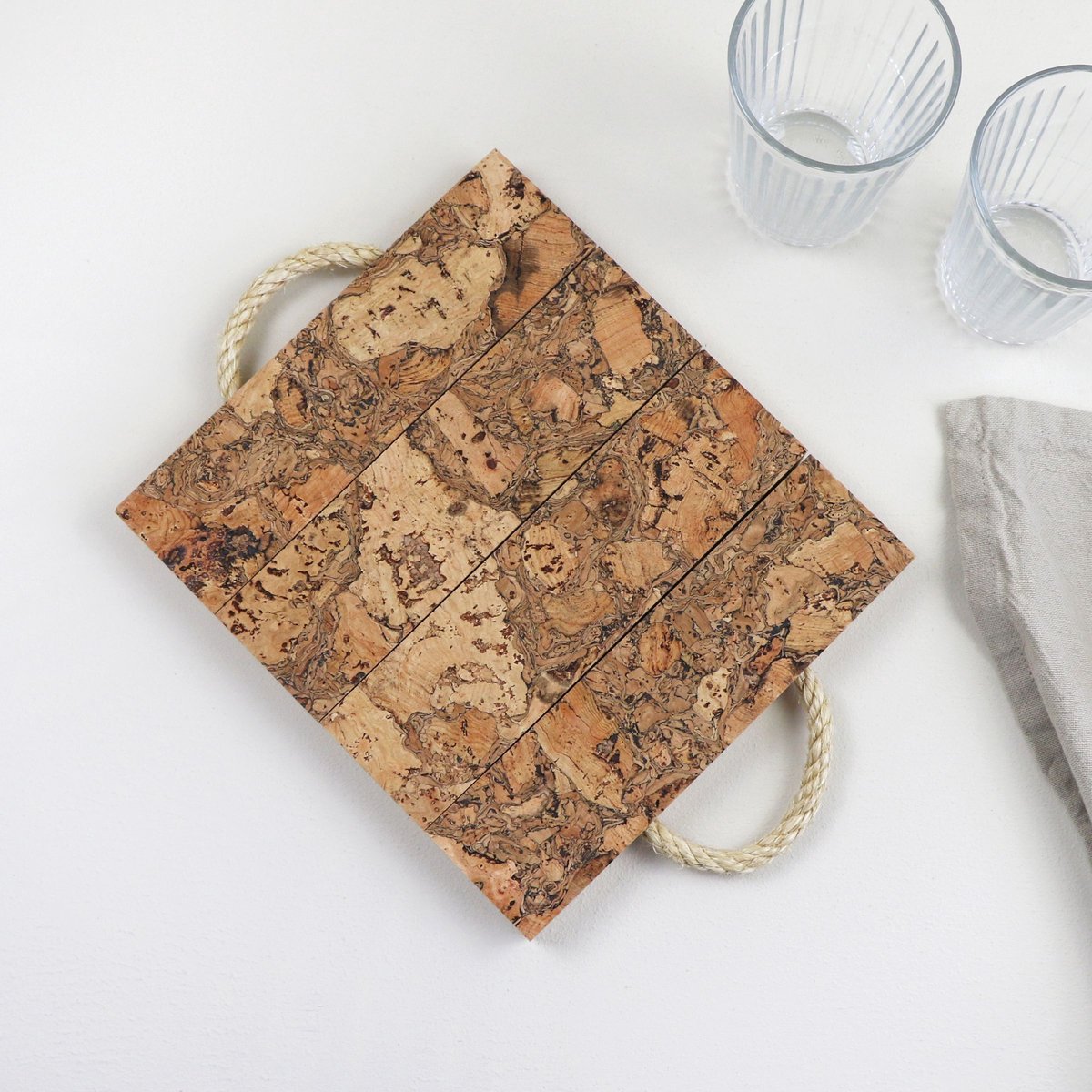 LIGA - Natural Cork Onderzetter Rechthoek - Kurk - Beige -