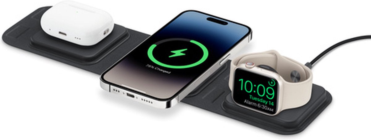 mophie 3-in-1-oplader voor onderweg (compatibel met MagSafe)