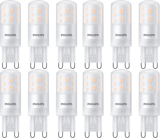 Philips Lampes LED G9 - 4W 2700K 480lm 230V - Lampes LED enfichables - CorePro LEDCapsule - Wit Chaud - Par boîte de 12 pièces