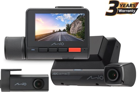 Double dashcam Mio MiVue 955WD 4K UHD - Wi-Fi - GPS avec caméra de lunette  arrière -... | bol