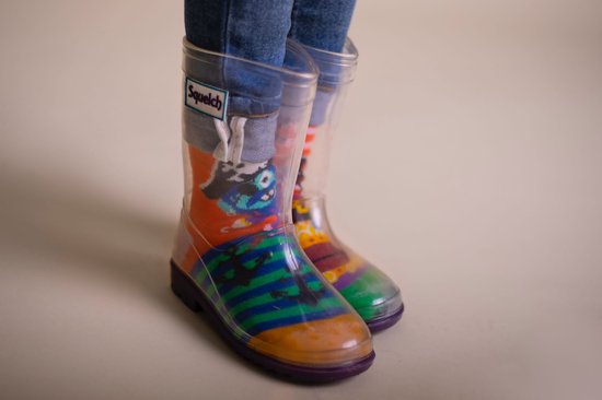 Bottes de pluie transparentes enfant automne Sinterklaas chaussures cadeaux botte. bol