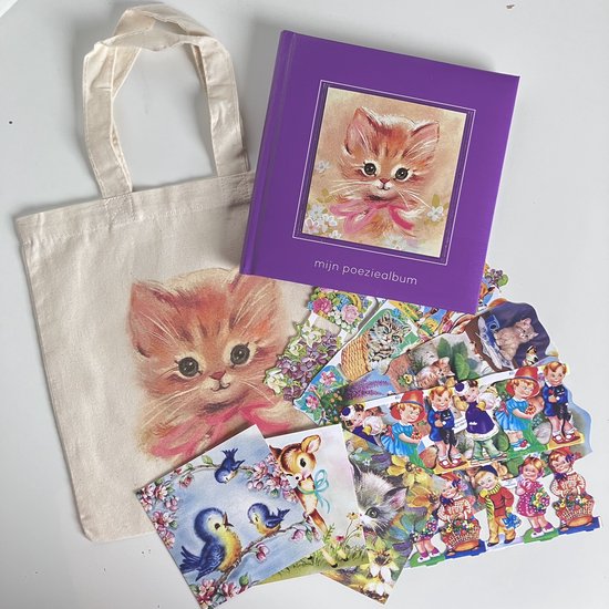 Poeziealbum cadeauset poesje (paars)