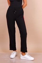 Pantalon noir bande rouge sale