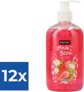 Sence Splash To Bloom Handzeep Aardbei 500 ml - Voordeelverpakking 12 stuks