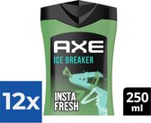 Axe Ice Breaker 3-in-1 Douchegel - 250 ml - Voordeelverpakking 12 stuks