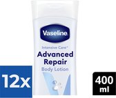 Bol.com Vaseline Intensive Care Advanced Repair Bodylotion 400 ml - Voordeelverpakking 12 stuks aanbieding