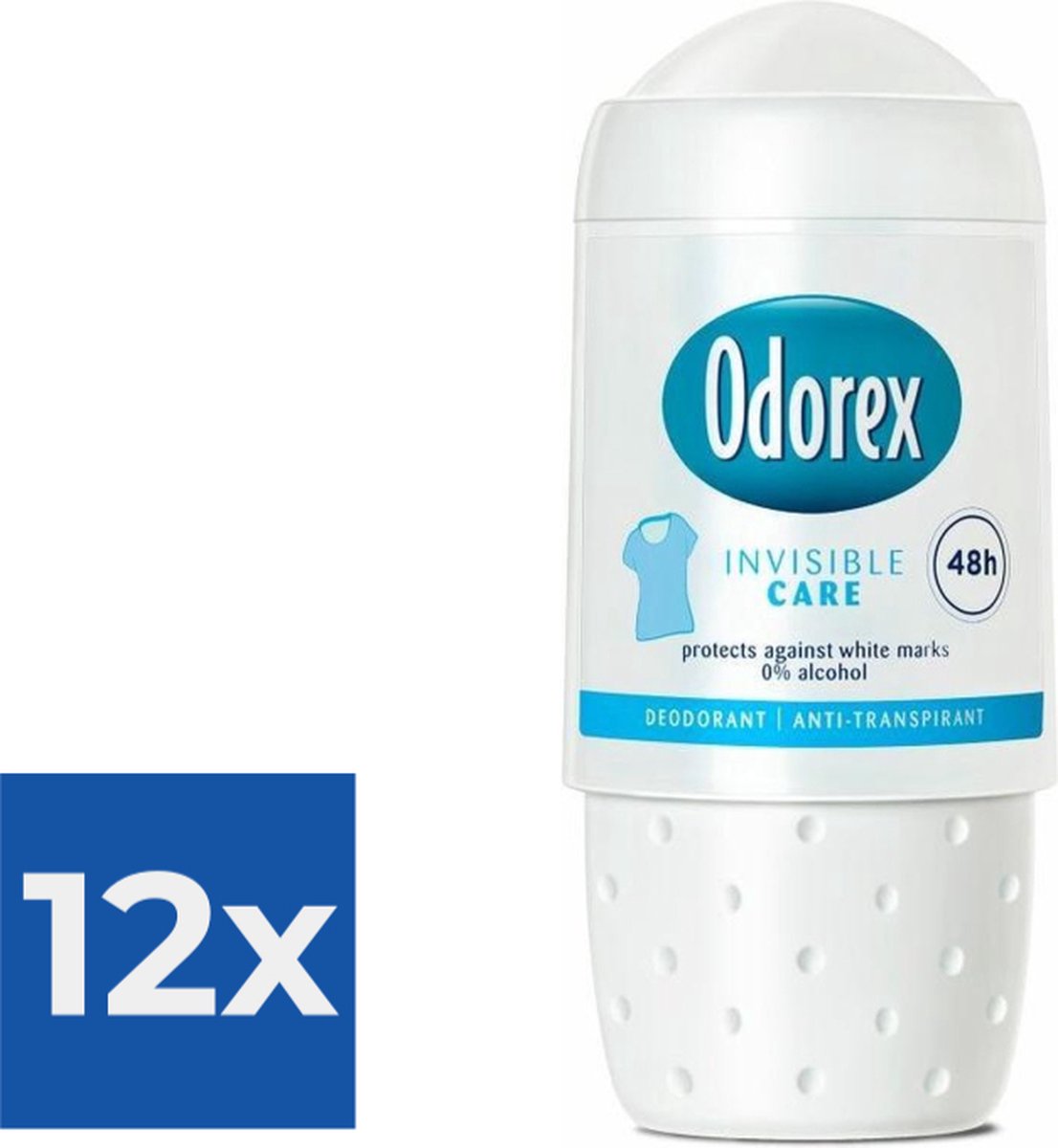 Goedkoopste Odorex Deoroller - Invisible Clear 50 ml - Voordeelverpakking 12 stuks