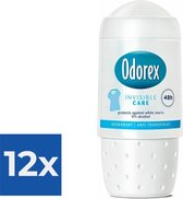 Odorex Deoroller - Invisible Clear 50 ml - Voordeelverpakking 12 stuks