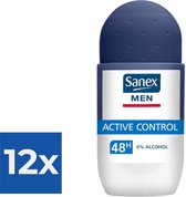 Sanex Deo Roll-on Men - Dermo Active Control 50ml - Voordeelverpakking 12 stuks