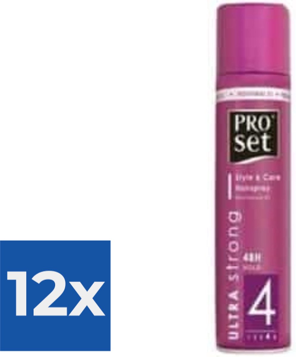 PROSET Haarlak Ultra Strong 250 ml - Voordeelverpakking 12 stuks