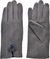 Clayre & Eef Handschoenen Winter 9x24 cm Grijs Polyester