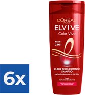 L'Oréal Paris Elvive Color Vive 2in1 Shampoo - 250ml - Voordeelverpakking 6 stuks