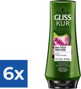 Gliss Kur Conditioner - Bio Tech Restore - 6 x 200 ml
