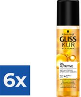 Gliss Oil Nutritive Anti-Klitspray 200ml - Voordeelverpakking 6 stuks