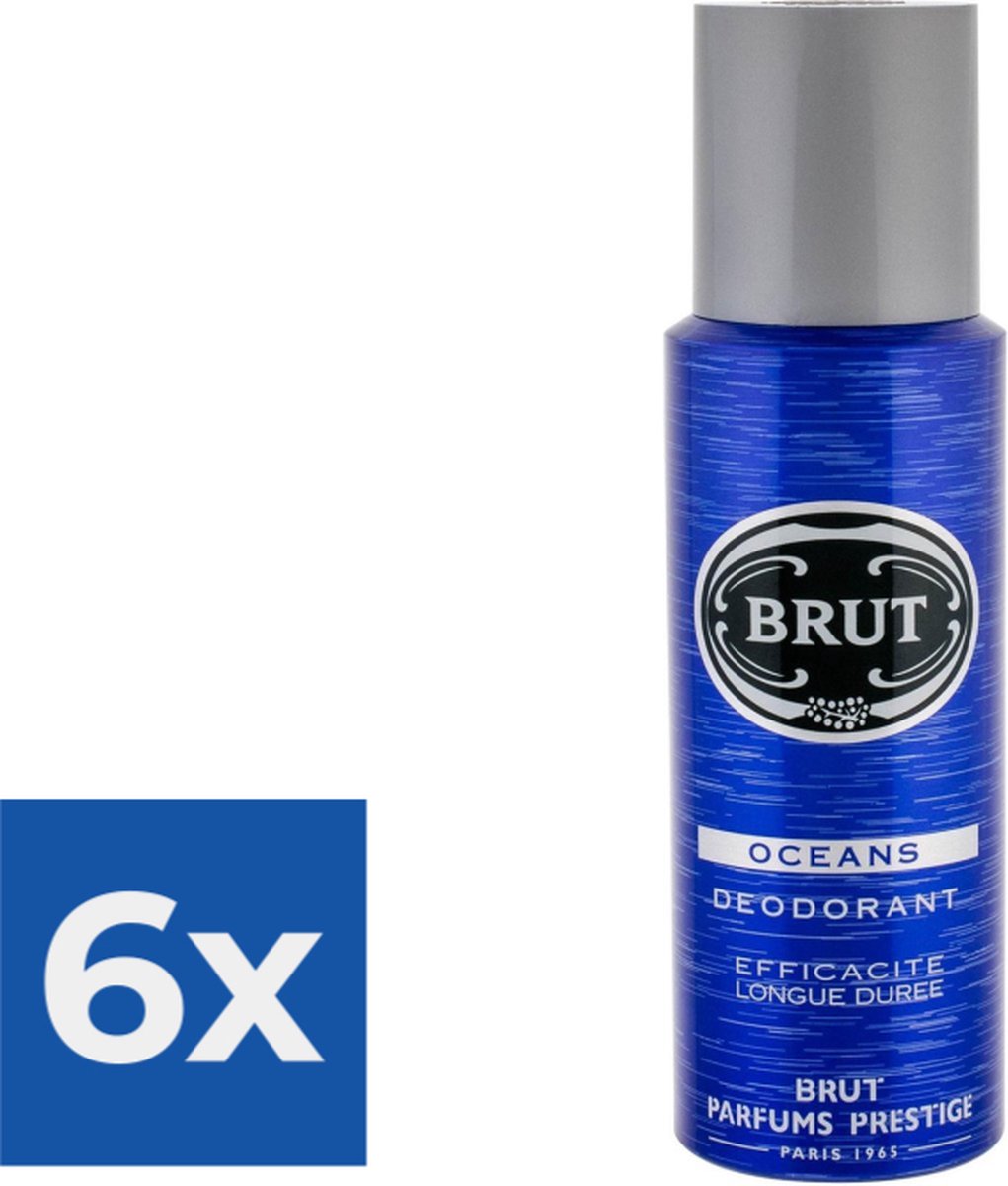 Goedkoopste Brut deo spray oceans 200 ml - Voordeelverpakking 6 stuks