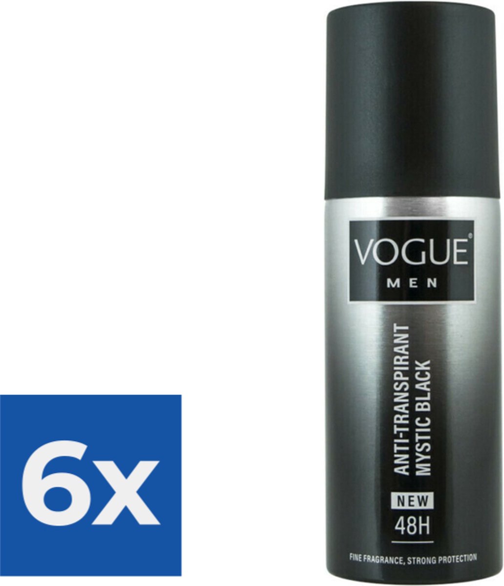 Goedkoopste Vogue Anti-Transpirant Mystic Black 150 ml - Voordeelverpakking 6 stuks