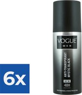 Vogue Anti-Transpirant Mystic Black 150 ml - Voordeelverpakking 6 stuks