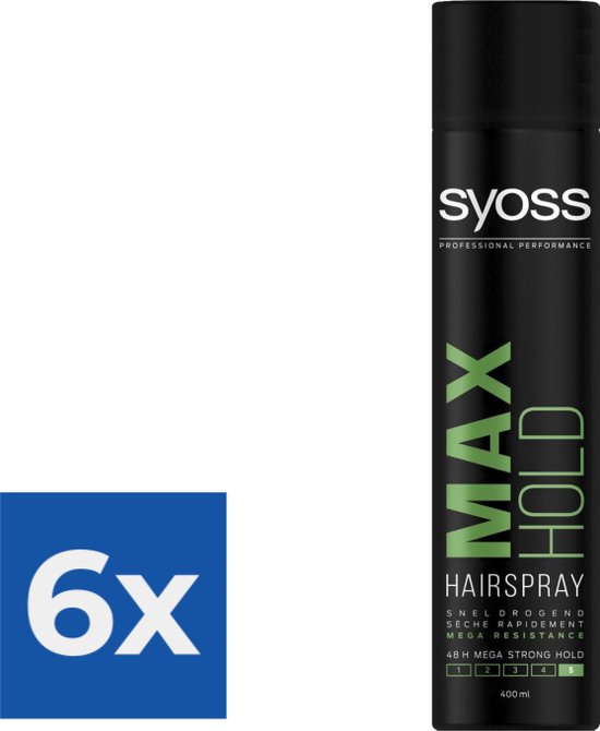 Syoss Tuning-Hairspray Max Hold - 1 pièce - Pack économique 6 pièces