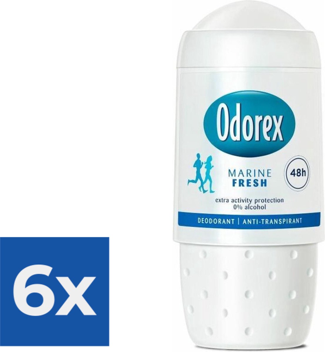 Goedkoopste Odorex Deoroller - Marine Fris 50 ml - Voordeelverpakking 6 stuks