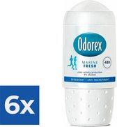 Odorex Deoroller - Marine Fris 50 ml - Voordeelverpakking 6 stuks