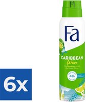 Fa Deospray - Caribbean Lemon 150 ml - Voordeelverpakking 6 stuks