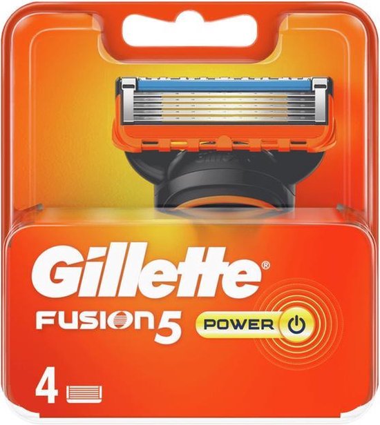 Foto: Gillette fusion 5 power navulmesjes voor mannen 4 stuks