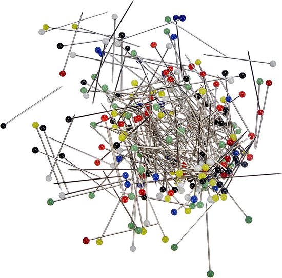 Foto: Go go gadget 100 glaskop spelden gekleurde kopspelden met glaskop 