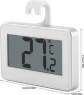 Go Go Gadget - "Digitale Koelkast-Thermometer | Handig Bevries-Alarm | Bevestiging via Haak of Magneet | -20° tot 60° Bereik | LCD Afleesbaarheid | Strak Witte Vormgeving"
