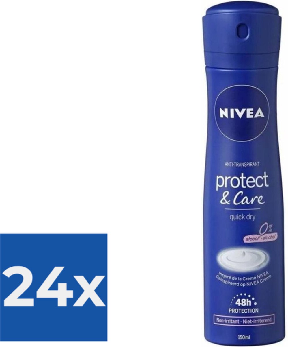 Goedkoopste Nivea Deodorant Spray Protect & Care 150 ml - Voordeelverpakking 24 stuks